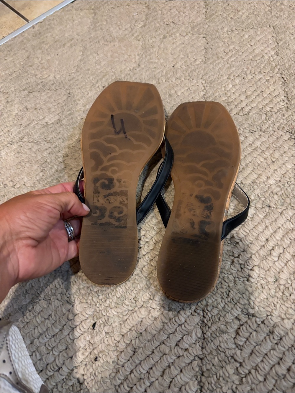 Kork-Ease Black Strap Cork Footbed Flip Flop - Picture 8 of 11